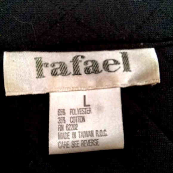 Rafael Womens Black Southwestern Jacket & T-Shirt Large Conchos Liner Zip Up Vtg - Picture 8 of 16